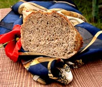 Spelt Rye Bread With Poppy Seeds And Flaxseeds