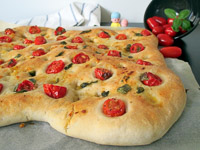 Cherry Tomato And Basil Focaccia