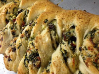 Twisted Greek Stuffed Bread