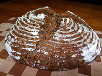 Sourdough Rye With Flax Seeds And Oats