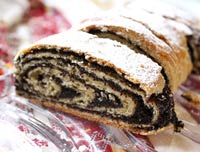 Walnut and poppy seed strudels