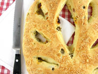 Olive, Sun-Dried Tomato & Pine Nut Focaccia