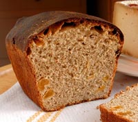 Sourdough sweet bread with cinnamon and apricots