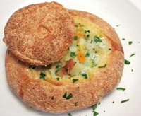 Sourdough Corn Bread Bowls w/ Winter Veg Chowder