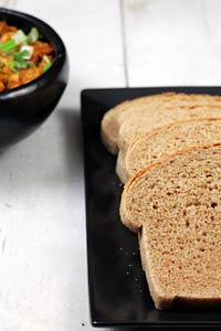 100% Whole Wheat No-Knead Sandwich Loaf