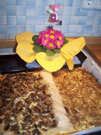 Mixed Seedbread and Onion/Mushroomquiche