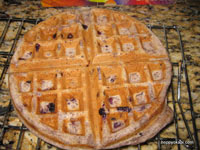 Blueberry Whole Wheat Sourdough Waffles