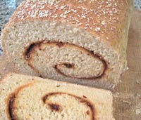 Cheese Bread with Sun-Dried Tomato Swirl