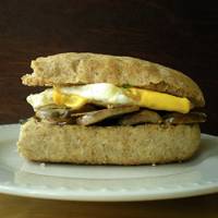 Wild Onion, Mushroom and Egg Sandwiches