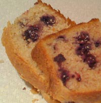 Blueberry Wheat Bread with a tinge of Strawberry