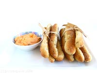 Whole-wheat Garlic and Basil Breadsticks