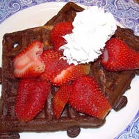 Whole Wheat Sourdough Chocolate Waffles