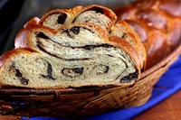 Chocolate Cinnamon Raisin Swirl Challah