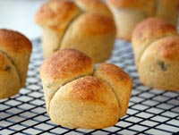 Herbed sourdough rolls