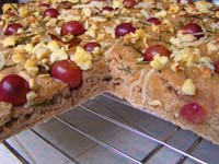 Grape and blue cheese focaccia