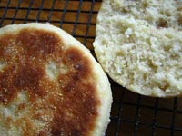 No-Knead English Muffins w/Oats & Cornmeal