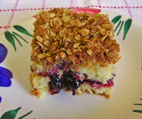 Cherry sourdough coffee cake