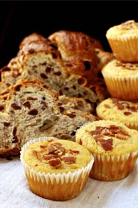 Cornbread Muffins & Cranberry Walnut Bread