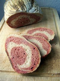 marbled beet bread