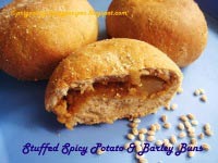 Stuffed Spicy Potato & Barley Buns