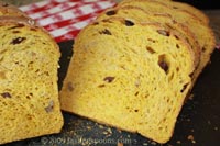 Pumpkin Raisin Walnut Bread