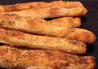 Sourdough Bread Sticks w/ Parmesan & Poppy Seeds