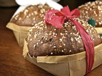 Chocolate Panettone Baked in Origami Baskets