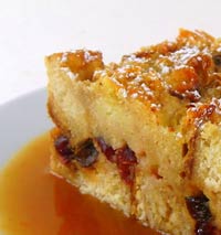 Cranberry Bread Pudding with Orange Hard Sauce