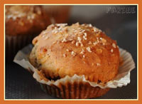 Rhubarb, ginger & honey muffins